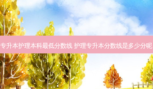 专升本护理本科 *** 低分数线 护理专升本分数线是多少分呢-第1张图片-天智网 专升本护理本科 *** 低分数线 护理专升本分数线是多少分呢-第1张图片-天智网