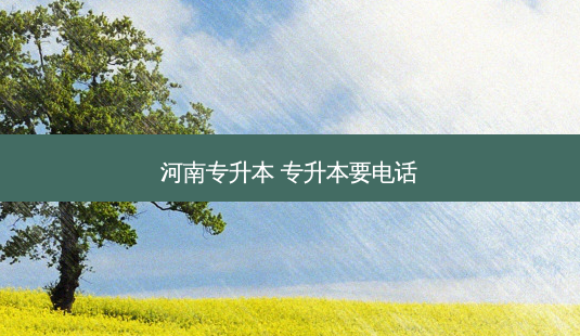 河南专升本 专升本要 *** -第1张图片-天智网 河南专升本 专升本要 *** -第1张图片-天智网