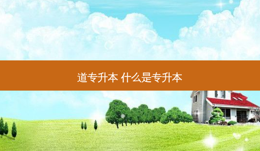 道专升本 什么是专升本-第1张图片-天智网 道专升本 什么是专升本-第1张图片-天智网