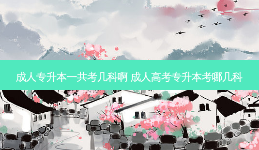 成人专升本一共考几科啊 成人高考专升本考哪几科-第1张图片-天智网 成人专升本一共考几科啊 成人高考专升本考哪几科-第1张图片-天智网