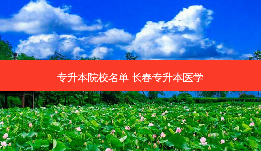 专升本院校名单 长春专升本医学-第1张图片-天智网 专升本院校名单 长春专升本医学-第1张图片-天智网