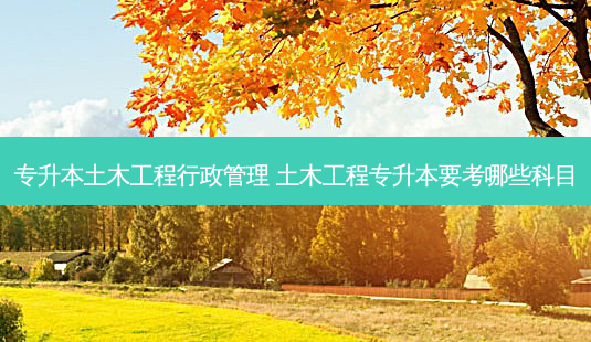 专升本土木工程行政管理 土木工程专升本要考哪些科目-第1张图片-天智网 专升本土木工程行政管理 土木工程专升本要考哪些科目-第1张图片-天智网