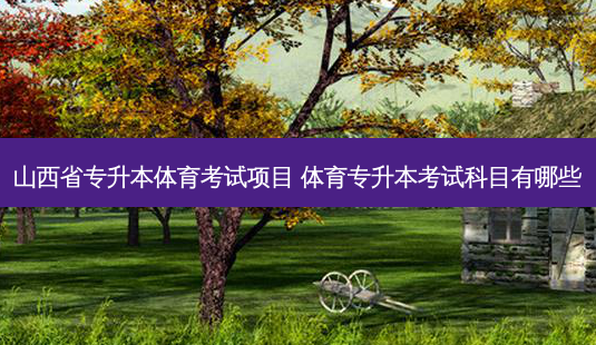 山西省专升本体育考试项目 体育专升本考试科目有哪些-第1张图片-天智网 山西省专升本体育考试项目 体育专升本考试科目有哪些-第1张图片-天智网