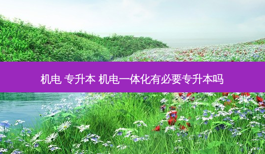 机电 专升本 机电一体化有必要专升本吗-第1张图片-天智网 机电 专升本 机电一体化有必要专升本吗-第1张图片-天智网