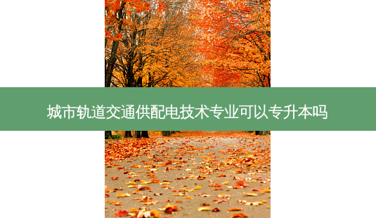 城市轨道交通供配电技术专业可以专升本吗-第1张图片-天智网 城市轨道交通供配电技术专业可以专升本吗-第1张图片-天智网