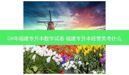 08年福建专升本数学试卷 福建专升本经管类考什么-第1张图片-天智网 08年福建专升本数学试卷 福建专升本经管类考什么-第1张图片-天智网