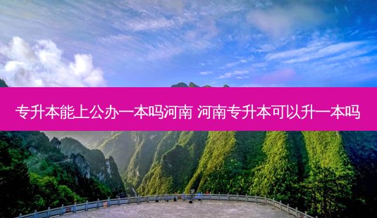 专升本能上公办一本吗河南 河南专升本可以升一本吗-第1张图片-天智网 专升本能上公办一本吗河南 河南专升本可以升一本吗-第1张图片-天智网