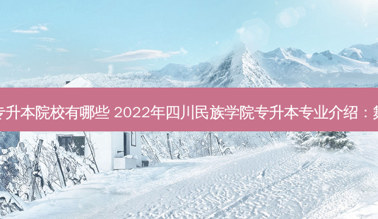 四川舞蹈专升本院校有哪些 2022年四川民族学院专升本专业介绍:舞蹈学专业-第1张图片-天智网 四川舞蹈专升本院校有哪些 2022年四川民族学院专升本专业介绍:舞蹈学专业-第1张图片-天智网