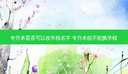 专升本是否可以改学校名字 专升本能不能换学校-第1张图片-天智网 专升本是否可以改学校名字 专升本能不能换学校-第1张图片-天智网