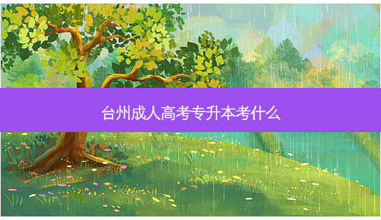台州成人高考专升本考什么-第1张图片-天智网 台州成人高考专升本考什么-第1张图片-天智网