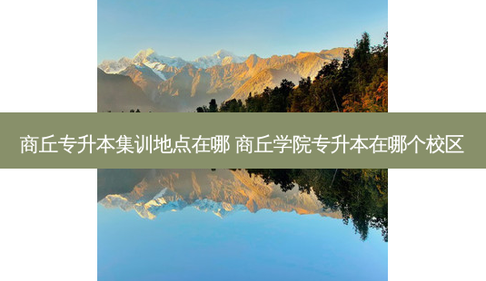 商丘专升本集训地点在哪 商丘学院专升本在哪个校区-第1张图片-天智网 商丘专升本集训地点在哪 商丘学院专升本在哪个校区-第1张图片-天智网