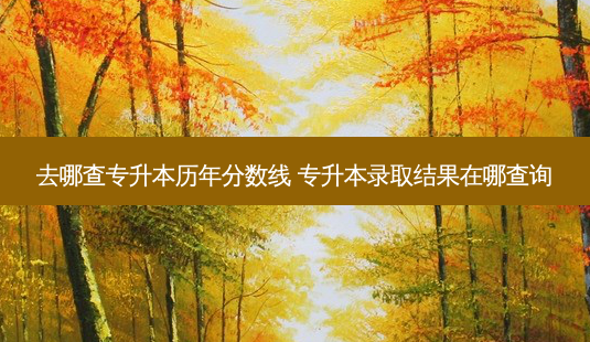 去哪查专升本历年分数线 专升本录取结果在哪查询-第1张图片-天智网 去哪查专升本历年分数线 专升本录取结果在哪查询-第1张图片-天智网