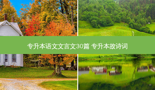 专升本语文文言文30篇 专升本故诗词-第1张图片-天智网 专升本语文文言文30篇 专升本故诗词-第1张图片-天智网
