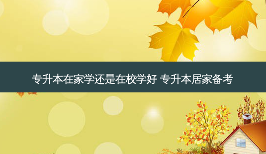 专升本在家学还是在校学好 专升本居家备考-第1张图片-天智网