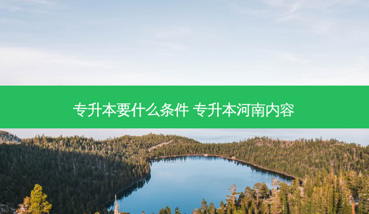 专升本要什么条件 专升本河南内容-第1张图片-天智网 专升本要什么条件 专升本河南内容-第1张图片-天智网