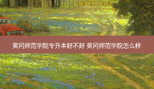 黄冈师范学院专升本好不好 黄冈师范学院怎么样-第1张图片-天智网