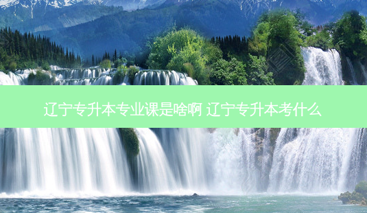 辽宁专升本专业课是啥啊 辽宁专升本考什么-第1张图片-天智网 辽宁专升本专业课是啥啊 辽宁专升本考什么-第1张图片-天智网