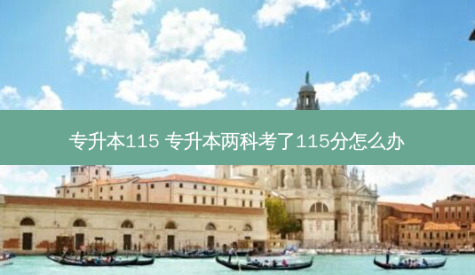 专升本115 专升本两科考了115分怎么办-第1张图片-天智网 专升本115 专升本两科考了115分怎么办-第1张图片-天智网