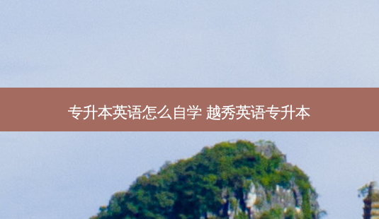 专升本英语怎么自学 越秀英语专升本-第1张图片-天智网 专升本英语怎么自学 越秀英语专升本-第1张图片-天智网