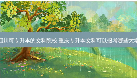 四川可专升本的文科院校 重庆专升本文科可以报考哪些大学-第1张图片-天智网