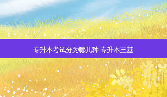 专升本考试分为哪几种 专升本三基-第1张图片-天智网 专升本考试分为哪几种 专升本三基-第1张图片-天智网