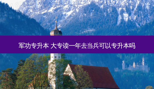 军功专升本 大专读一年去当兵可以专升本吗-第1张图片-天智网 军功专升本 大专读一年去当兵可以专升本吗-第1张图片-天智网