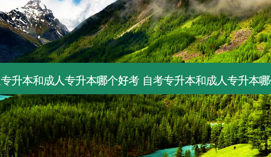 普通专升本和成人专升本哪个好考 自考专升本和成人专升本哪个好-第1张图片-天智网 普通专升本和成人专升本哪个好考 自考专升本和成人专升本哪个好-第1张图片-天智网