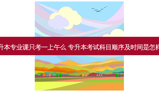 专升本专业课只考一上午么 专升本考试科目顺序及时间是怎样的-第1张图片-天智网 专升本专业课只考一上午么 专升本考试科目顺序及时间是怎样的-第1张图片-天智网