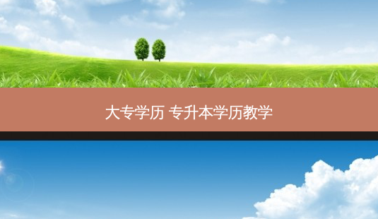 大专学历 专升本学历教学-第1张图片-天智网 大专学历 专升本学历教学-第1张图片-天智网