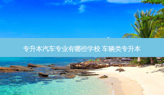 专升本汽车专业有哪些学校 车辆类专升本-第1张图片-天智网 专升本汽车专业有哪些学校 车辆类专升本-第1张图片-天智网