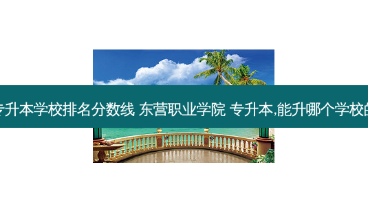 东营专升本学校排名分数线 东营职业学院 专升本,能升哪个学校的本科-第1张图片-天智网 东营专升本学校排名分数线 东营职业学院 专升本,能升哪个学校的本科-第1张图片-天智网