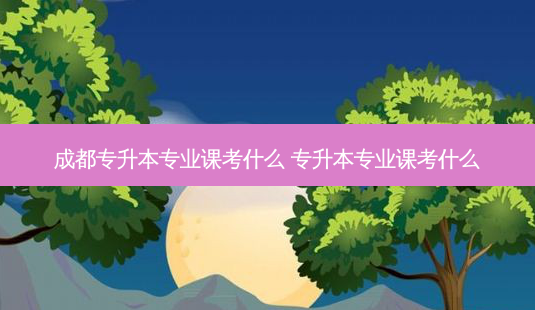 成都专升本专业课考什么 专升本专业课考什么-第1张图片-天智网 成都专升本专业课考什么 专升本专业课考什么-第1张图片-天智网