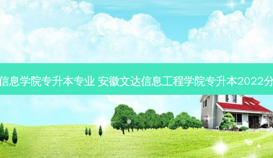 文达信息学院专升本专业 安徽文达信息工程学院专升本2022分数线-第1张图片-天智网 文达信息学院专升本专业 安徽文达信息工程学院专升本2022分数线-第1张图片-天智网