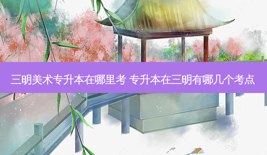三明美术专升本在哪里考 专升本在三明有哪几个考点-第1张图片-天智网 三明美术专升本在哪里考 专升本在三明有哪几个考点-第1张图片-天智网
