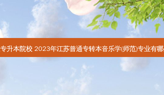 江苏省音乐专业专升本院校 2023年江苏普通专转本音乐学(师范)专业有哪些学校可以报考-第1张图片-天智网 江苏省音乐专业专升本院校 2023年江苏普通专转本音乐学(师范)专业有哪些学校可以报考-第1张图片-天智网