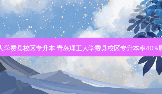 理工大学费县校区专升本 青岛理工大学费县校区专升本率40%属实吗-第1张图片-天智网 理工大学费县校区专升本 青岛理工大学费县校区专升本率40%属实吗-第1张图片-天智网