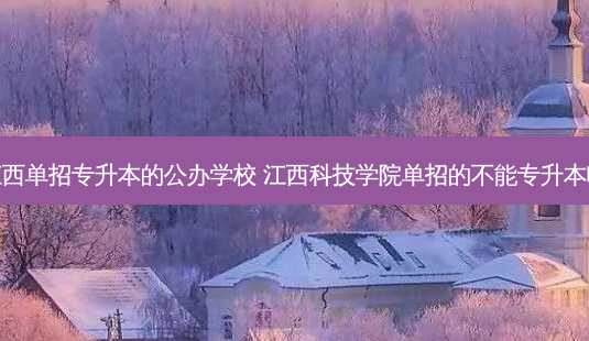 江西单招专升本的公办学校 江西科技学院单招的不能专升本吗-第1张图片-天智网 江西单招专升本的公办学校 江西科技学院单招的不能专升本吗-第1张图片-天智网