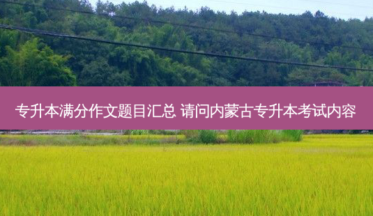专升本满分作文题目汇总 请问内蒙古专升本考试内容-第1张图片-天智网 专升本满分作文题目汇总 请问内蒙古专升本考试内容-第1张图片-天智网