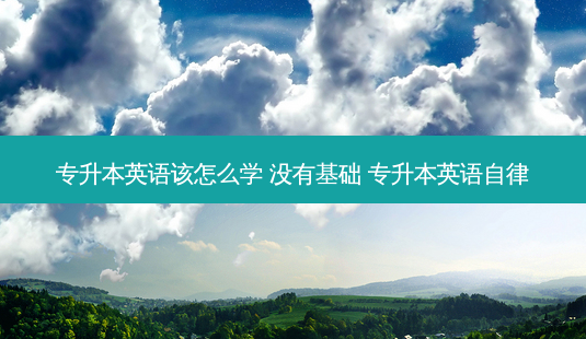 专升本英语该怎么学 没有基础 专升本英语自律-第1张图片-天智网 专升本英语该怎么学 没有基础 专升本英语自律-第1张图片-天智网