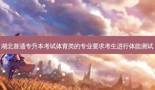 湖北普通专升本考试体育类的专业要求考生进行体能测试-第1张图片-天智网 湖北普通专升本考试体育类的专业要求考生进行体能测试-第1张图片-天智网
