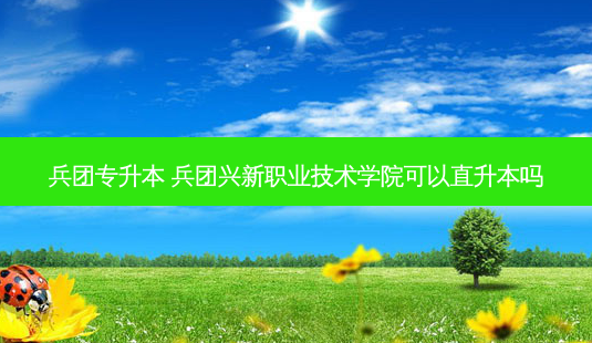 兵团专升本 兵团兴新职业技术学院可以直升本吗-第1张图片-天智网 兵团专升本 兵团兴新职业技术学院可以直升本吗-第1张图片-天智网