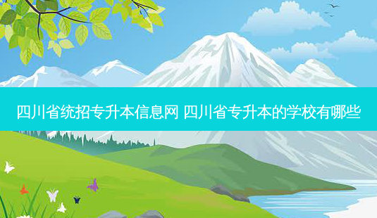 四川省统招专升本信息网 四川省专升本的学校有哪些-第1张图片-天智网 四川省统招专升本信息网 四川省专升本的学校有哪些-第1张图片-天智网