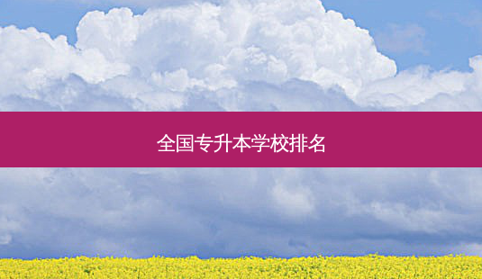 全国专升本学校排名-第1张图片-天智网