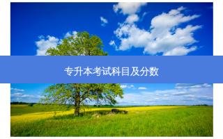 专升本考试科目及分数