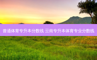 普通体育专升本分数线 云南专升本体育专业分数线