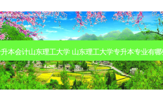 专升本会计山东理工大学 山东理工大学专升本专业有哪些