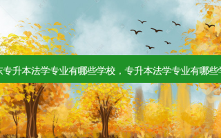 广东专升本法学专业有哪些学校，专升本法学专业有哪些学校