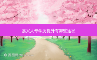 嘉兴大专学历提升有哪些途径