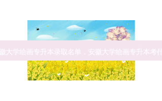 安徽大学绘画专升本录取名单，安徽大学绘画专升本考什么