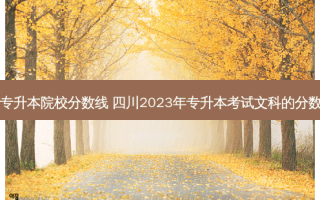 四川中文专升本院校分数线 四川2023年专升本考试文科的分数线多少呀